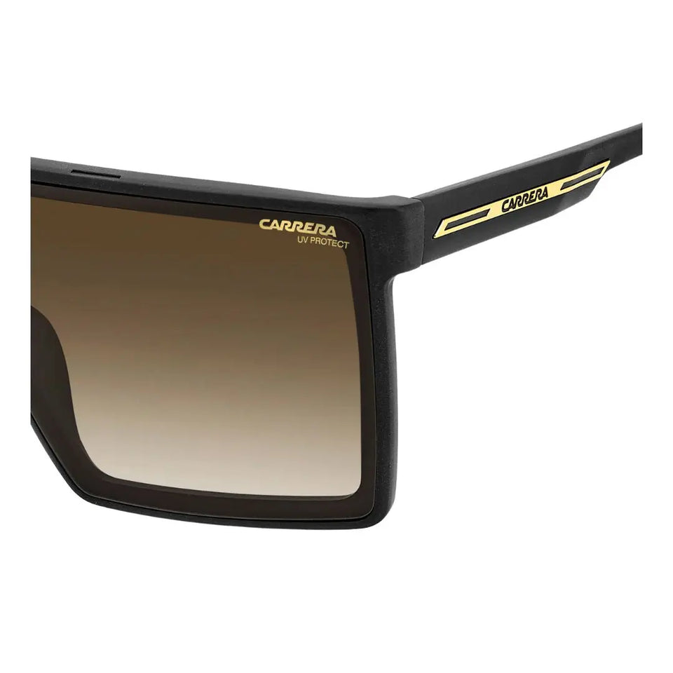 Side look Carrera Victory C 07/S men's shield sunglasses with black frame and gradient lens on a white background