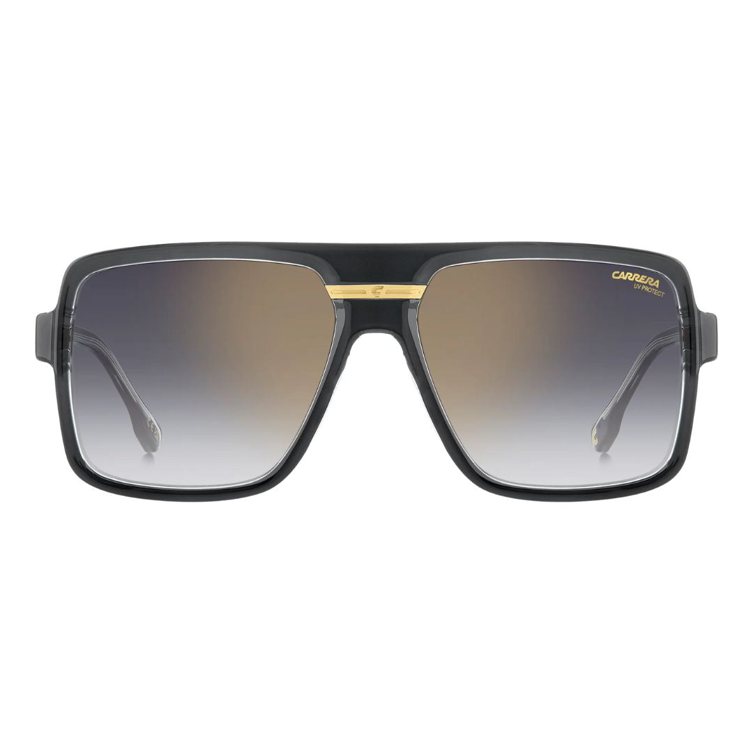 Carrera Victory C 09/S men's rectangular Sunglasses with black frame and gradient lenses on a white background