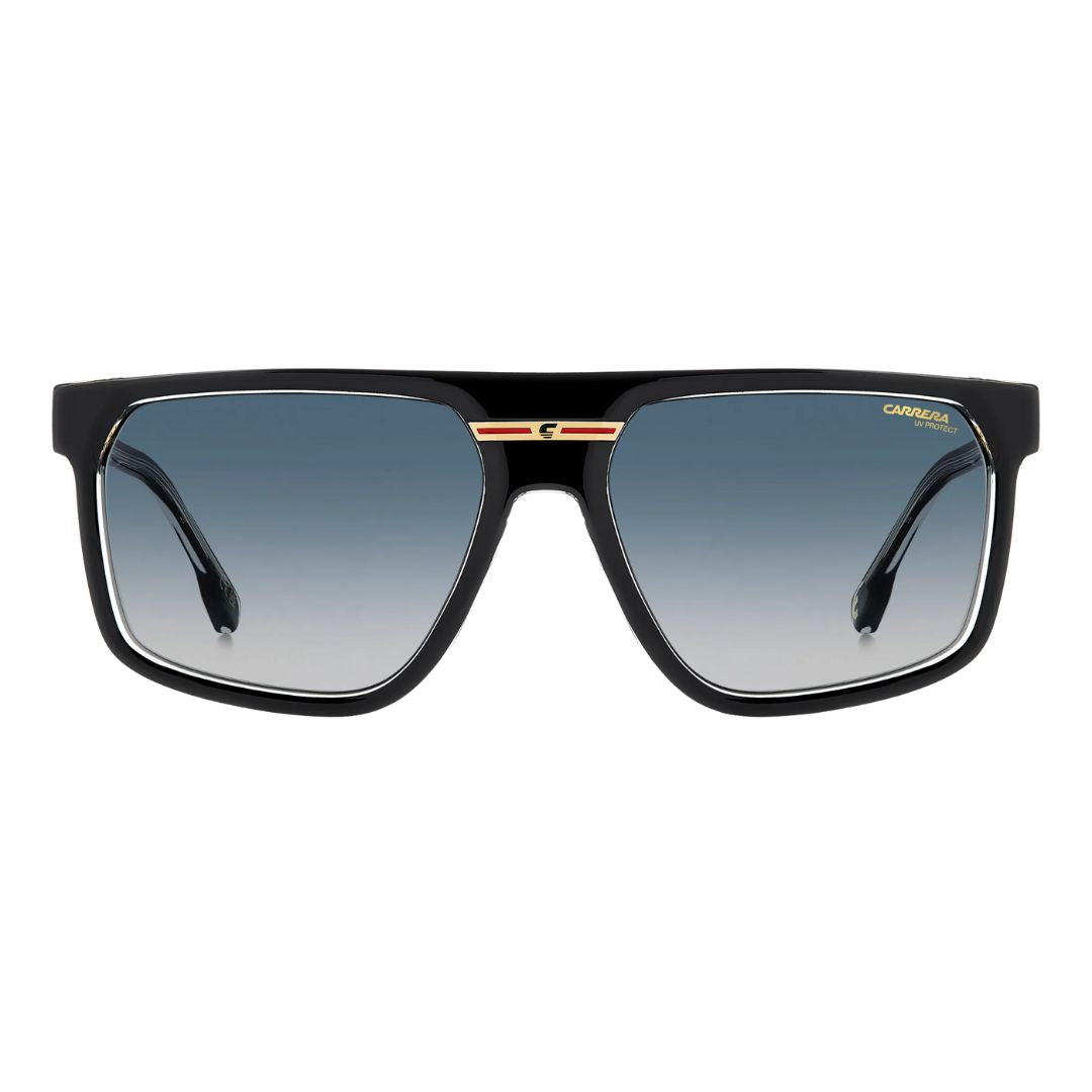 Carrera Victory C 14/S unisex Black sunglasses with gradient lenses on a white background
