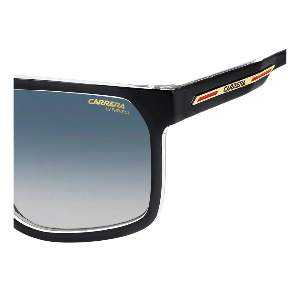 Side look Carrera Victory C 14/S unisex sunglasses with black frame and gradient lens on a white background