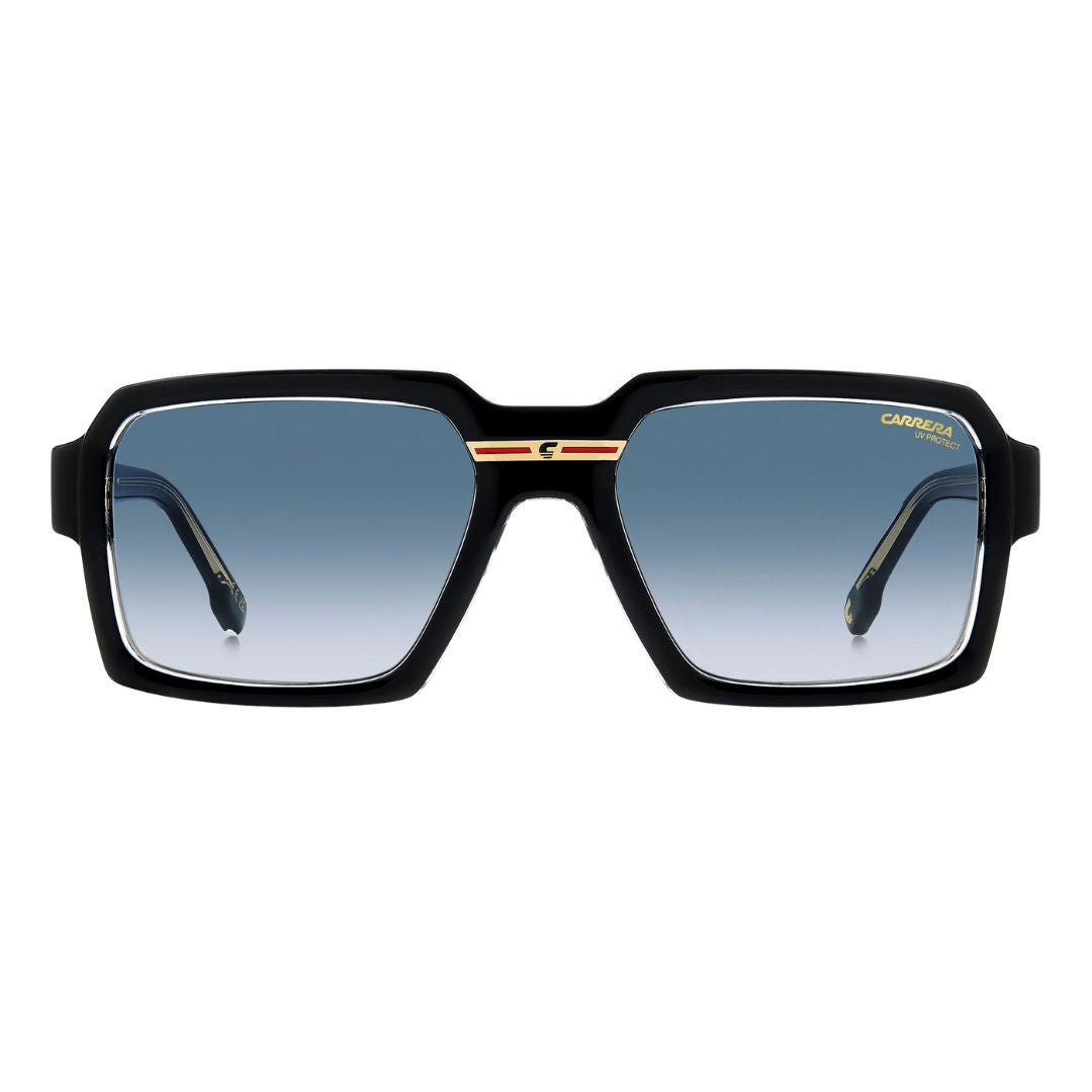 Carrera Victory C 15/S men's rectangular Black sunglasses with gradient lenses on a white background