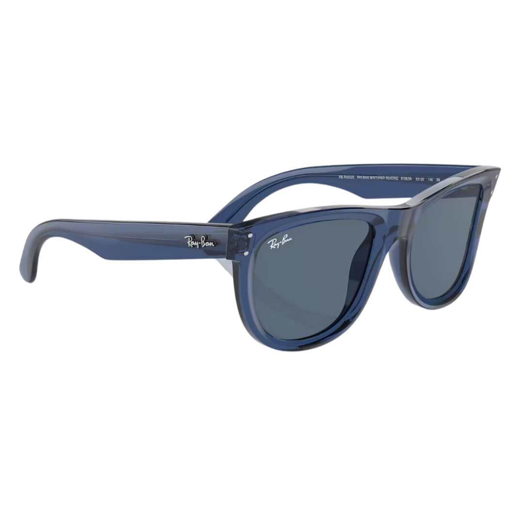 Ray-Ban Wayfarer Reverse RBR0502S 67083A - Transparent Navy Blue Frame with Blue Lens Front left View