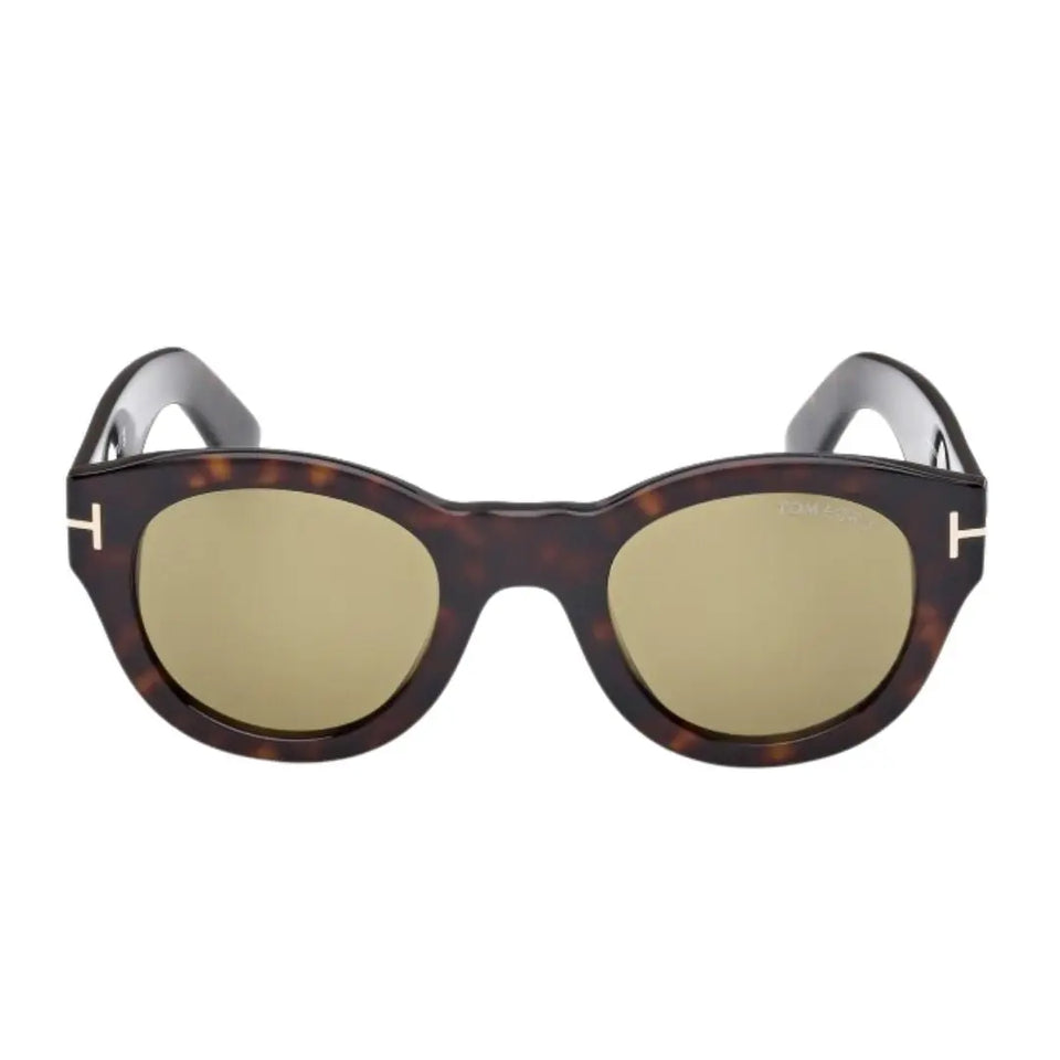 Tom Ford FT1212 Lucinda unisex Sunglasses with tortoiseshell frame and gold lenses on a white background