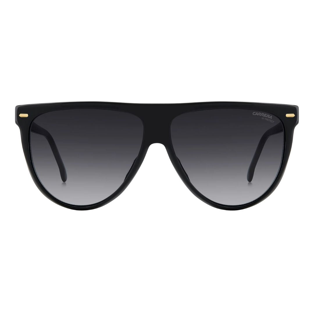 Carrera 3055/S women's Black sunglasses with gradient lenses on a white background