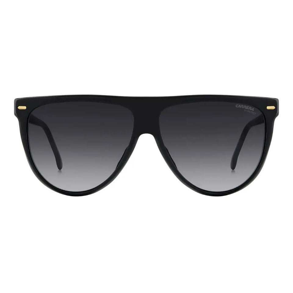 Carrera 3055/S women's Black sunglasses with gradient lenses on a white background