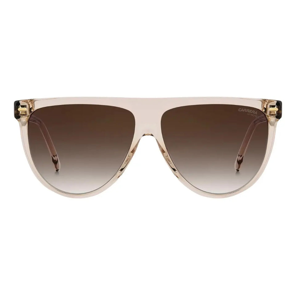 Carrera 3055/S women's Sunglasses with a beige frame and gradient lenses on a white background