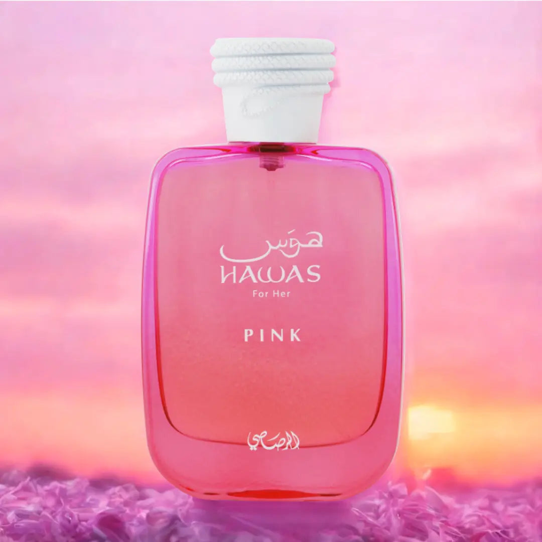 Rasasi Hawas Pink EDP 100ml - pink presentation