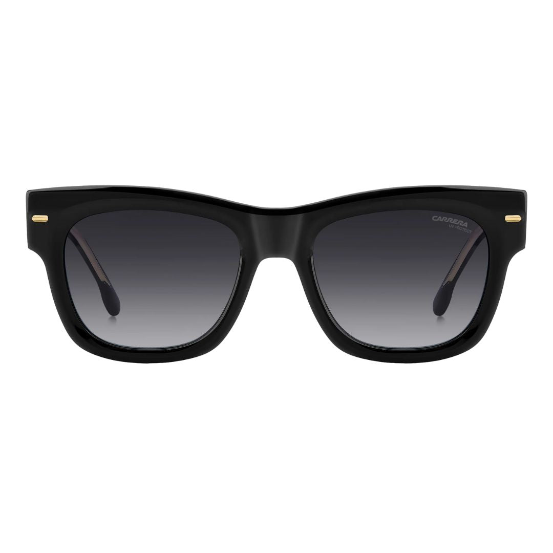 Carrera 3066/S women's Black sunglasses with gradient lenses on a white background