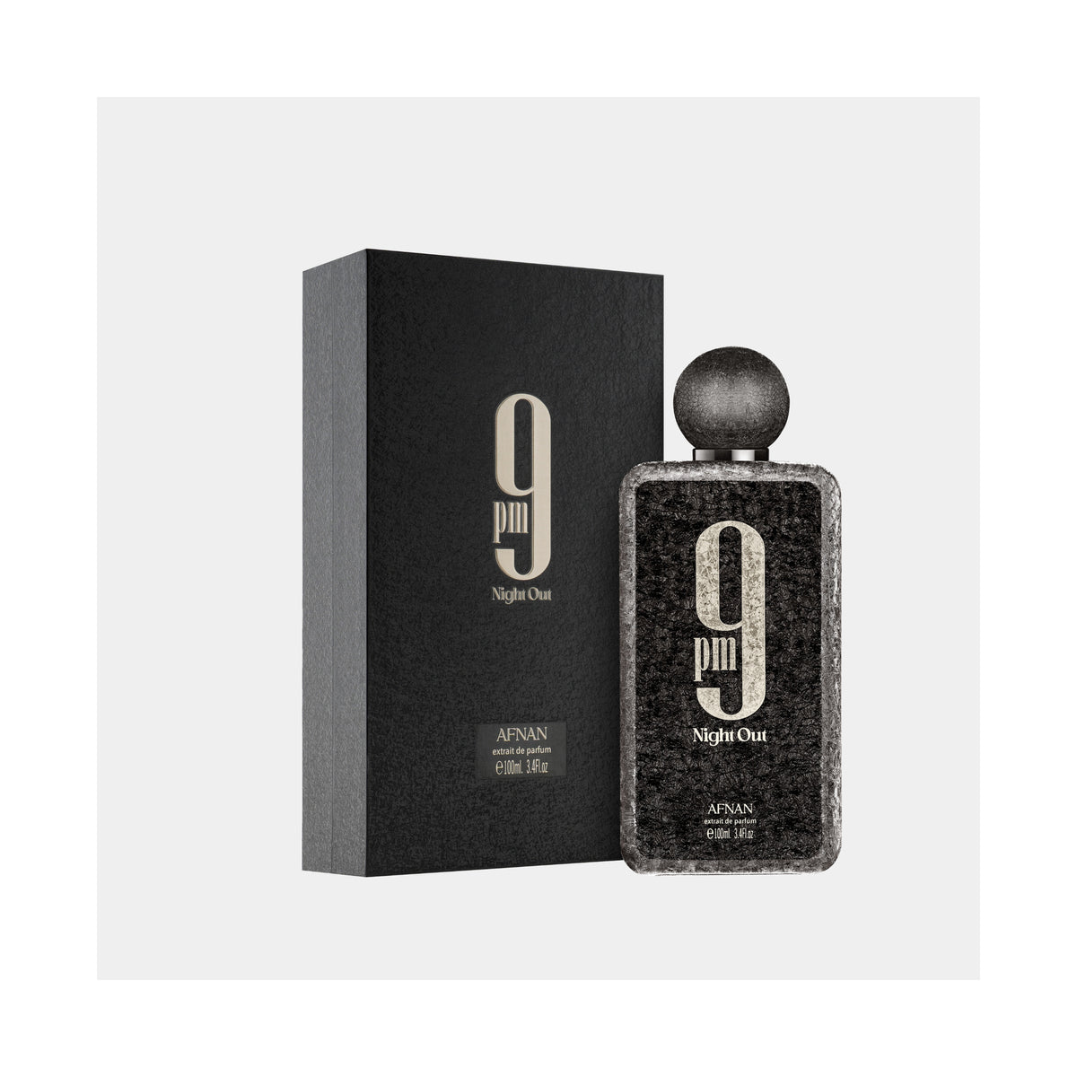 Afnan 9PM Night Out Extrait de Parfum 100ml - bottle and box