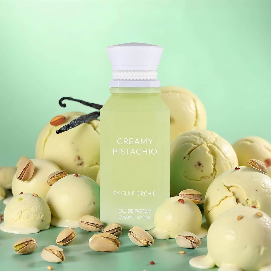 Gulf Orchid Creamy Pistachio EDP 100ml - pistachio-inspired presentation