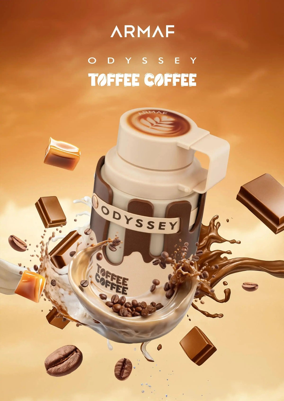 Armaf Odyssey Toffee Coffee Café Edition EDP 100ml - coffee-inspired presentation