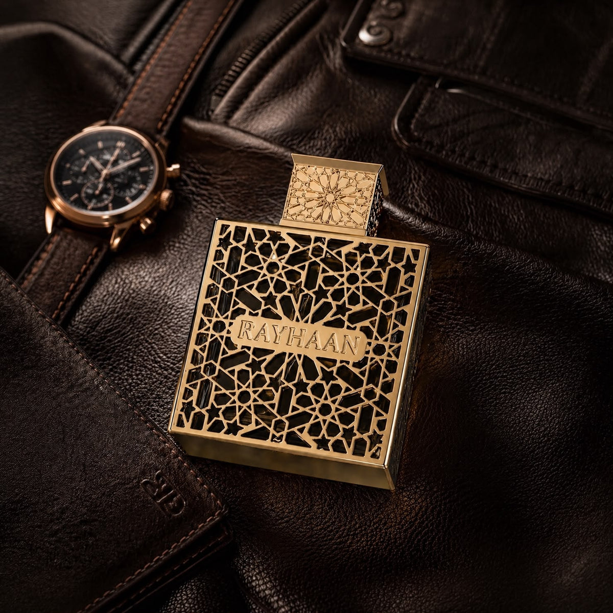 Rayhaan Elixir EDP 100ml - leather presentation