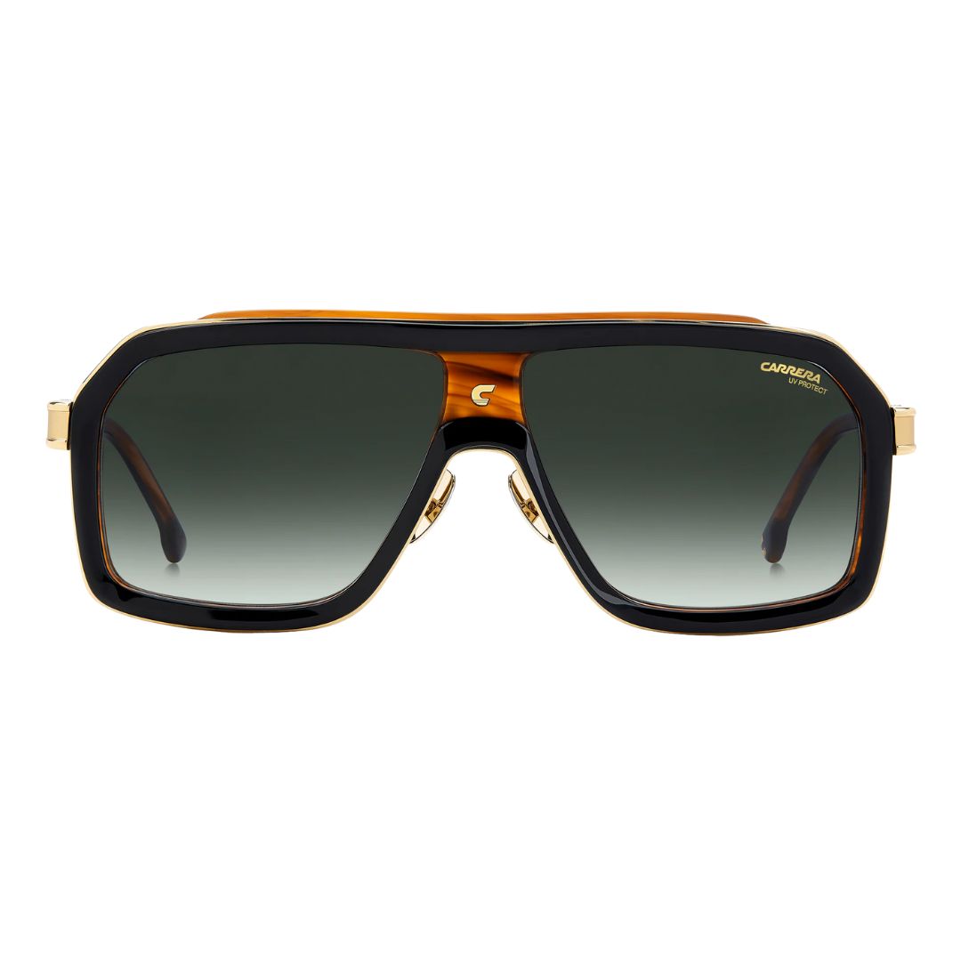 Carrera CA 1053/S/TI men's Sunglasses with black frame and gold accents on a white background
