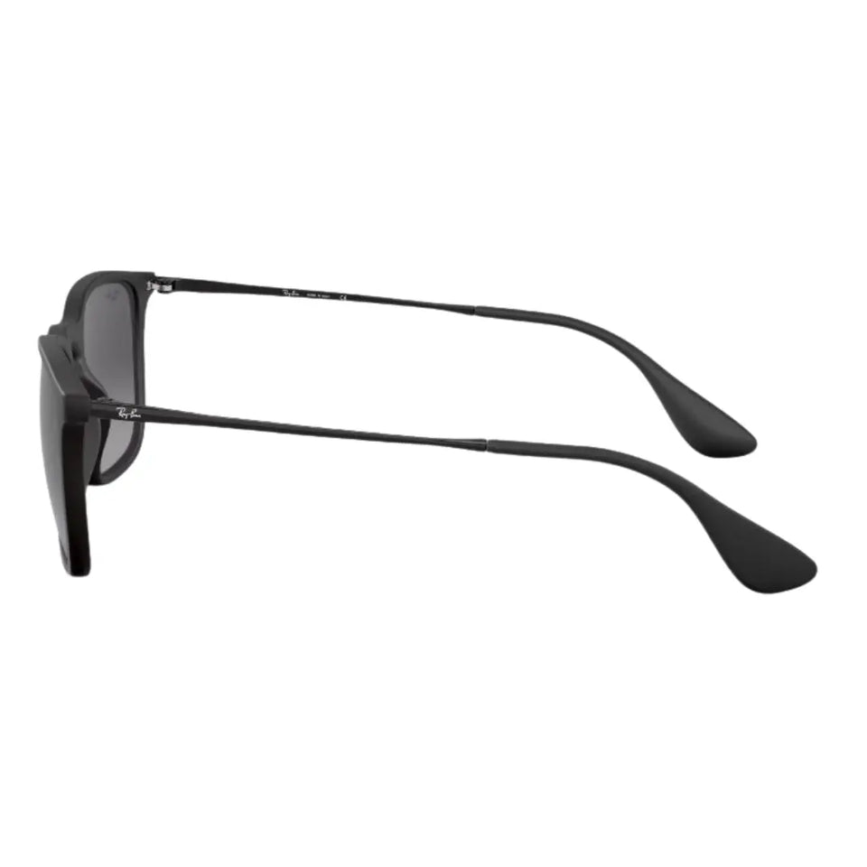 Ray-Ban RB4187 622/8G 54-18 Chris Black Sunglasses- Nylon - Grey Lenses Right Side View