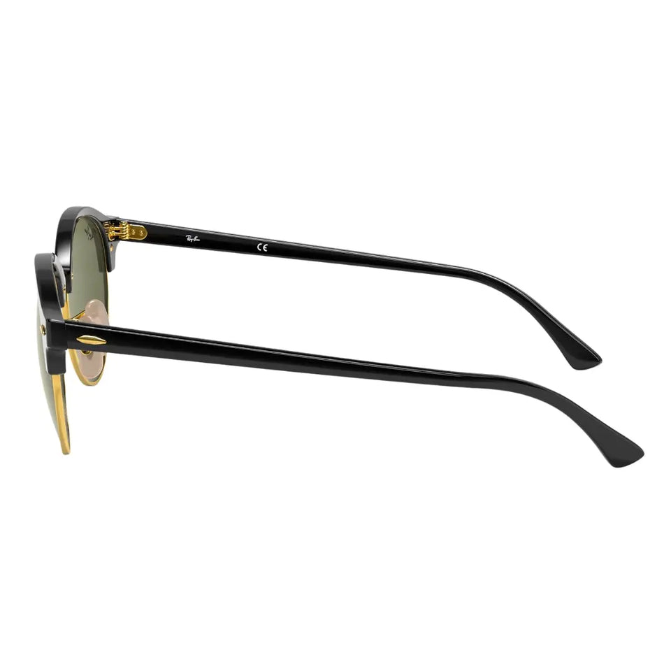 Ray-Ban Clubround Classic RB4246 901 Black - Acetate - Green Lenses Ray-Ban