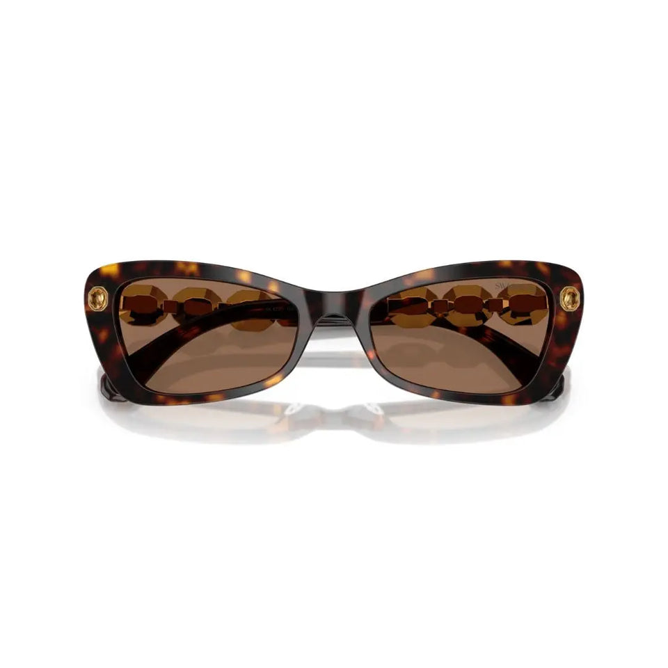 Folded View: Swarovski SK6033 100273 – Compact Foldable Design, Signature Branding, Swarovski Eyewear Collection