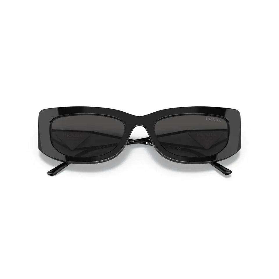 Folded View: Prada PR 14YS 1AB5S0 – Compact Design, Signature Branding, Luxury Women’s Eyewear