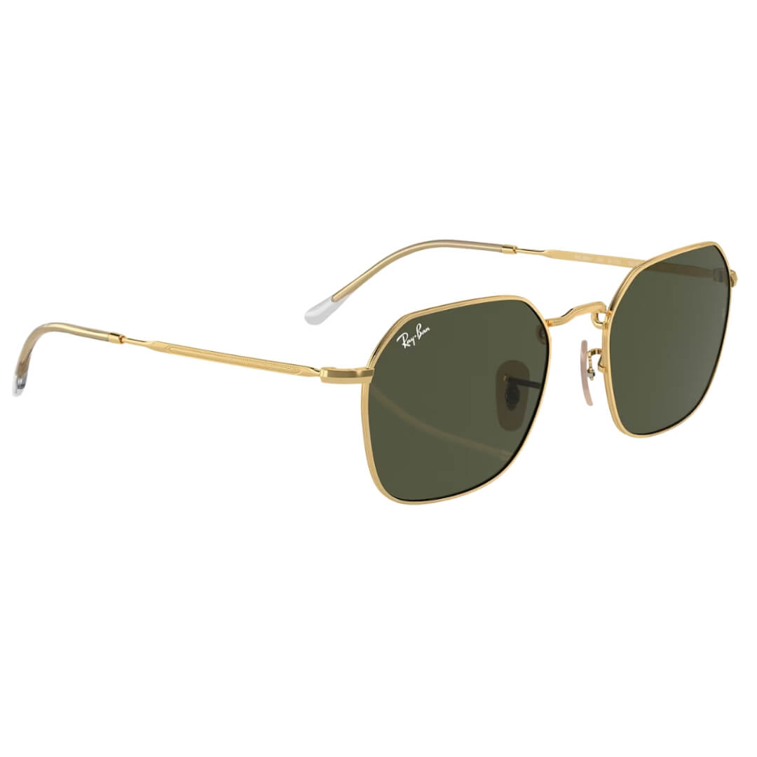 Ray-Ban Jim RB3694 001/31 Sunglasses - Gold Frame, Green Lens Front View Side Left