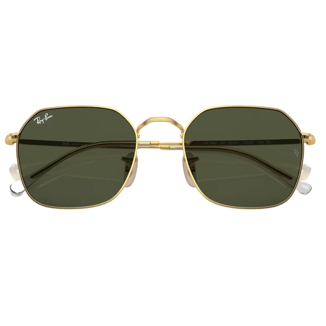 Ray-Ban Jim RB3694 001/31 Sunglasses - Gold Frame, Green Lens Folded View
