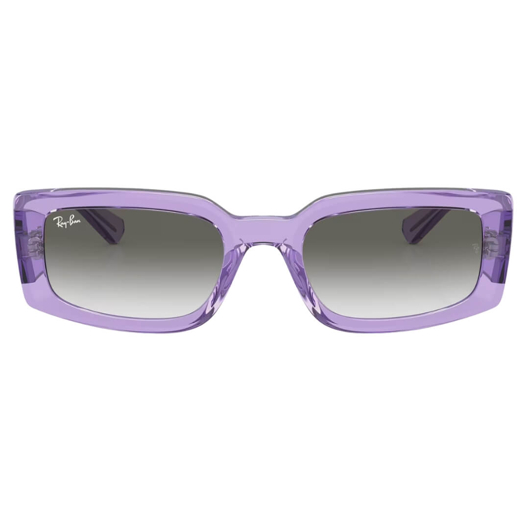 Ray-Ban Kiliane RB4395 66858E Sunglasses - Transparent Violet Frame, Light Grey Lens Front View