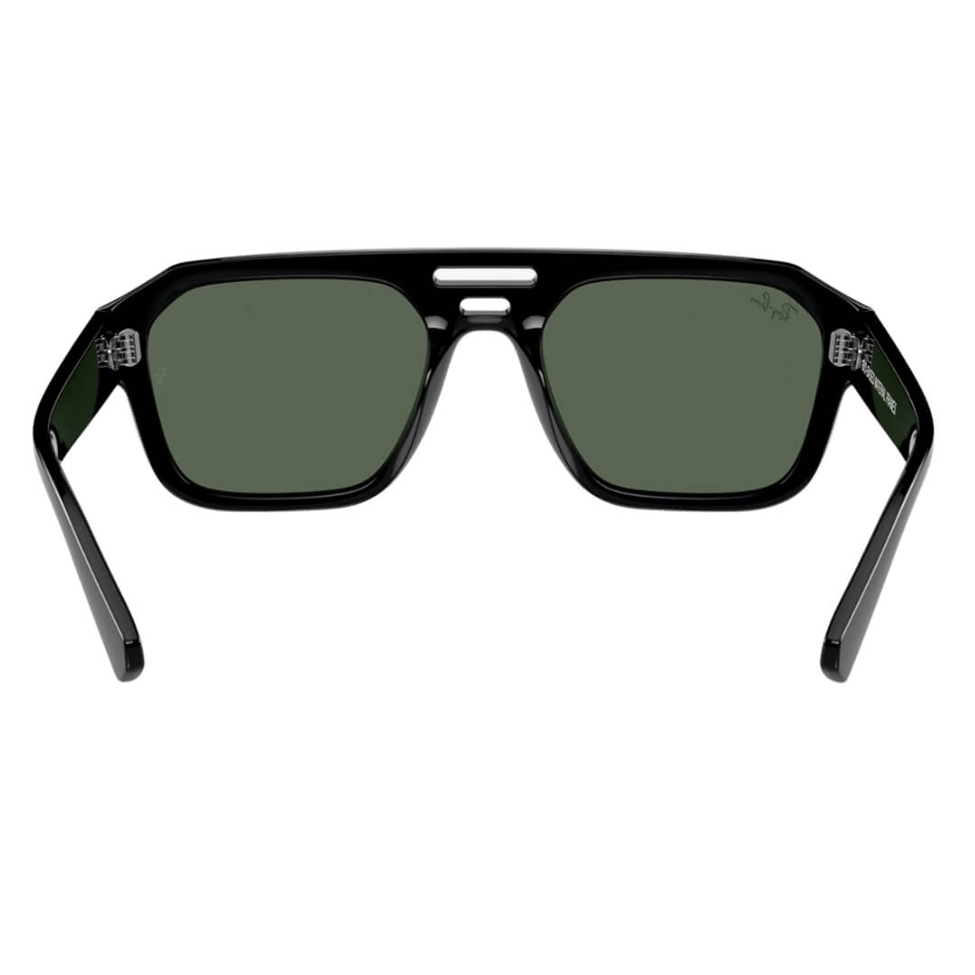 Ray-Ban Corrigan RB4397 667771 Sunglasses - Black Frame, Dark Green Lens Back View