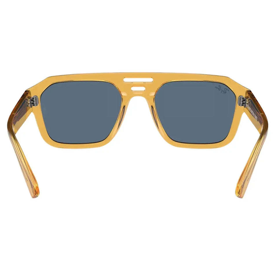Ray-Ban Corrigan RB4397 668280 - Transparent Yellow Frame with Dark Blue Lens Back View