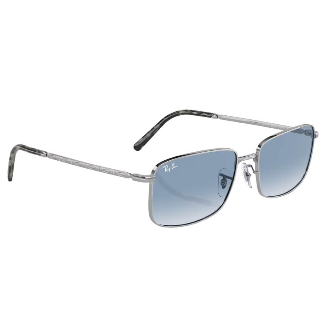 Ray-Ban RB3717 003/3F Sunglasses - Silver Frame, Blue Lens Front Side view left