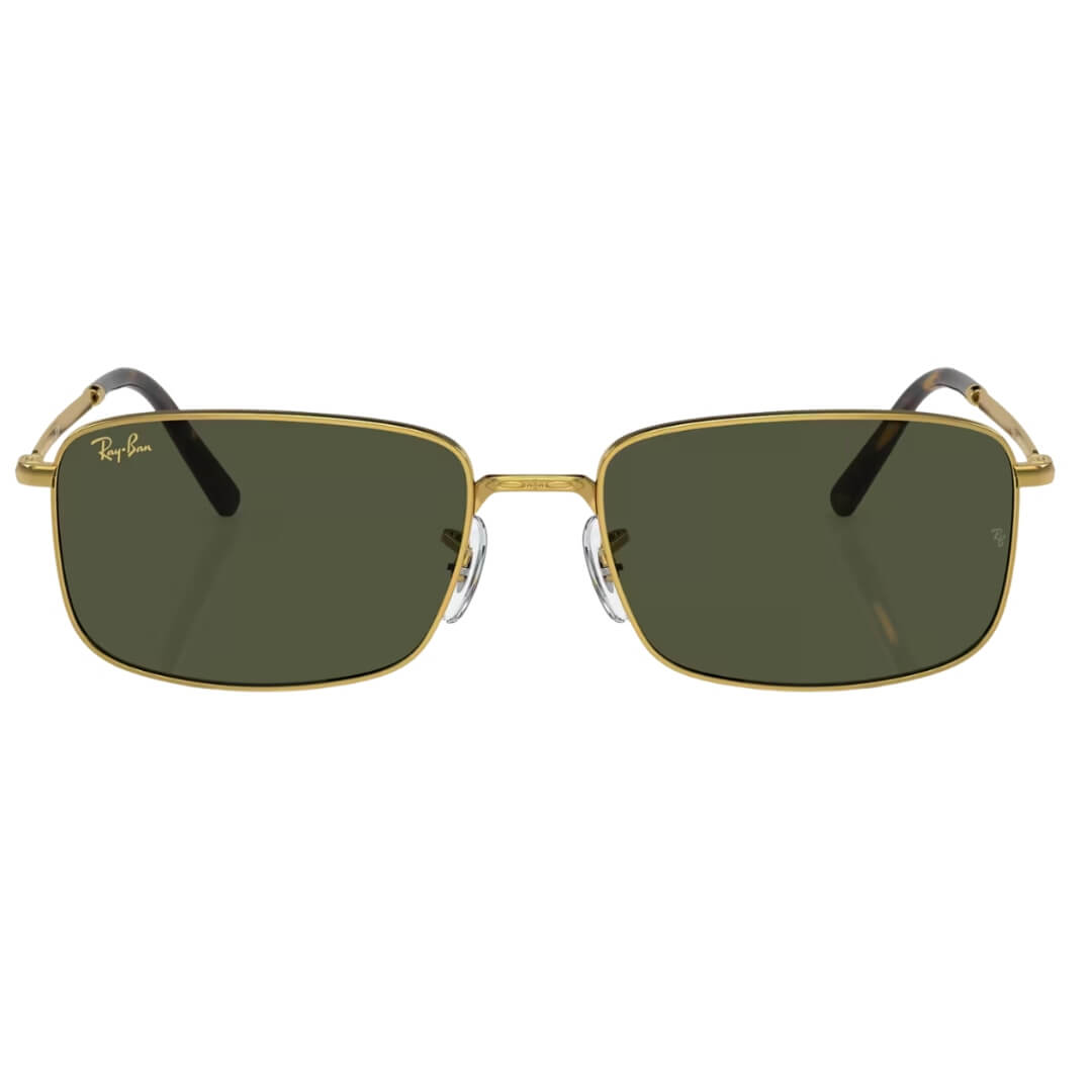 Ray-Ban RB3717 919631 Sunglasses - Gold Frame, Green Lens Front View