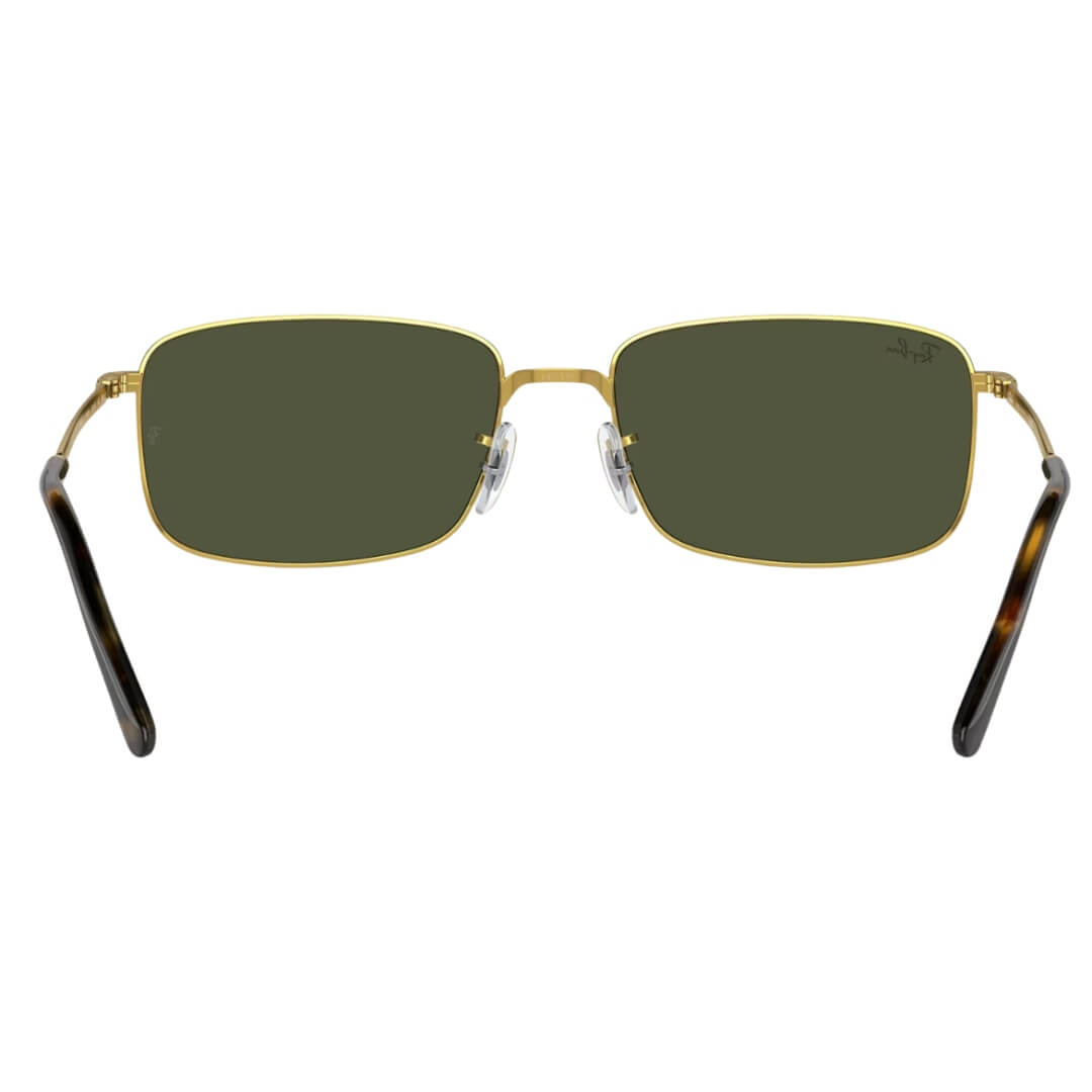 Ray-Ban RB3717 919631 Sunglasses - Gold Frame, Green Lens Back view
