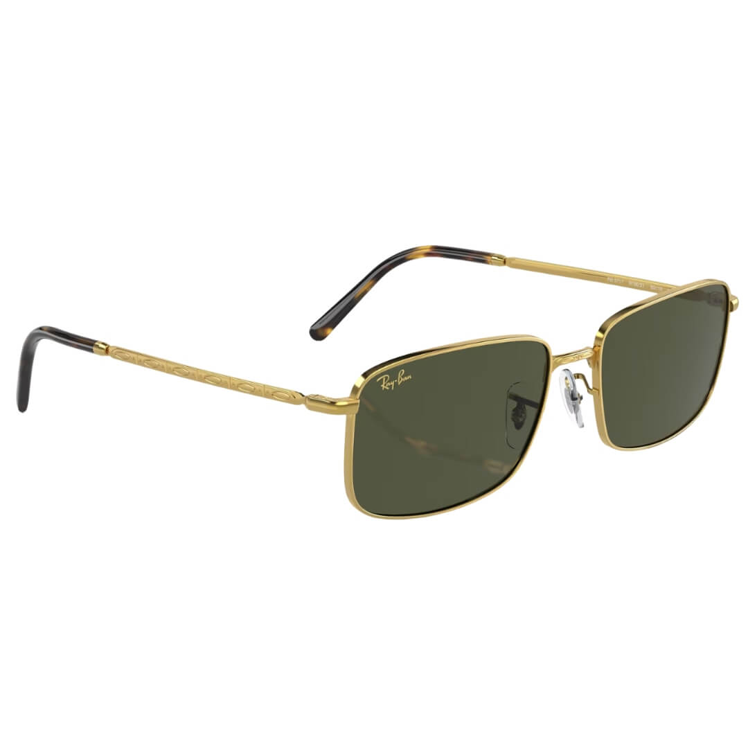 Ray-Ban RB3717 919631 Sunglasses - Gold Frame, Green Lens Front Side left View