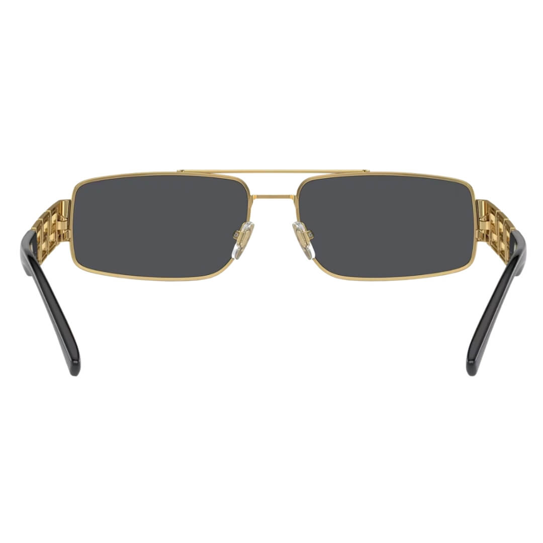 Versace VE2257 100287 - Gold Frame with Dark Grey Lens back View