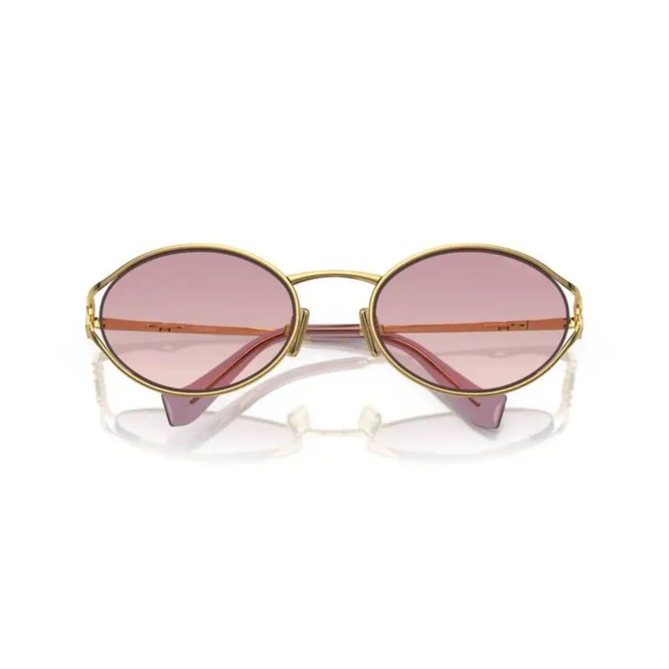 Folded View: Miu Miu MU 52YS 5AK06S – Compact Foldable Design, Timeless Elegance, High-Fashion Statement