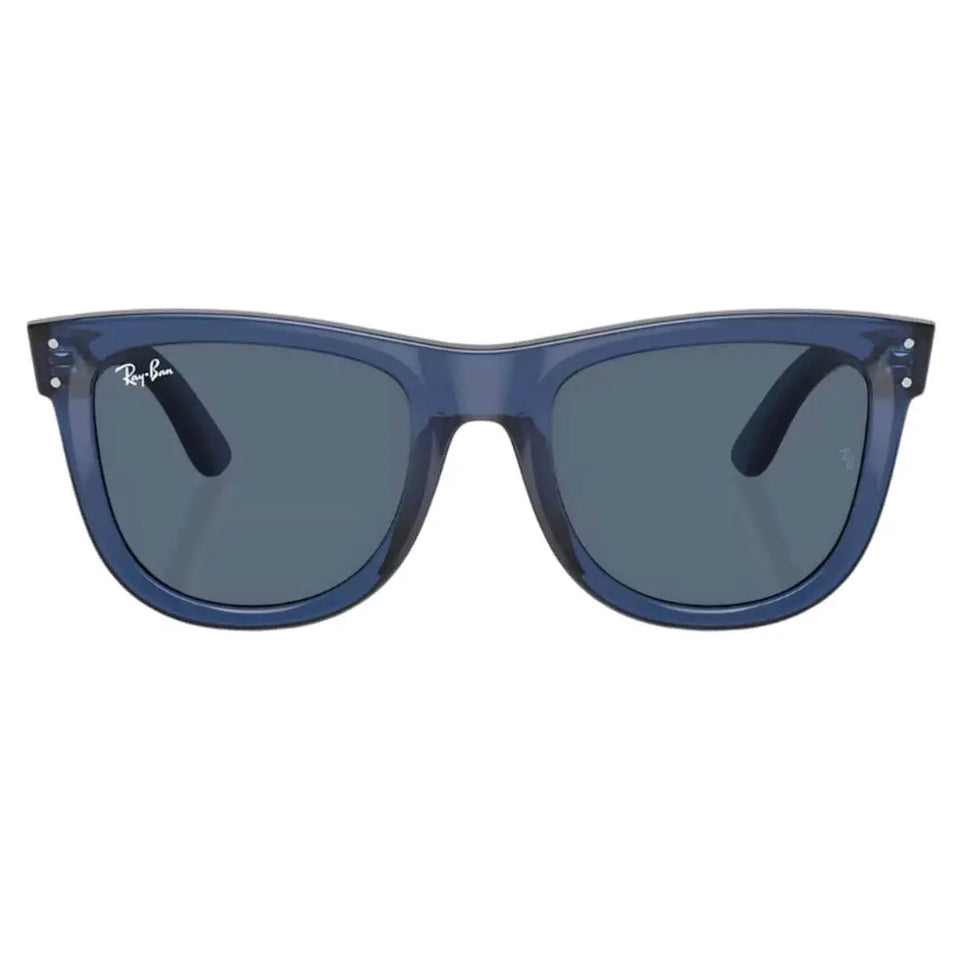 Ray-Ban Wayfarer Reverse RBR0502S 67083A - Transparent Navy Blue Frame with Blue Lens Front View