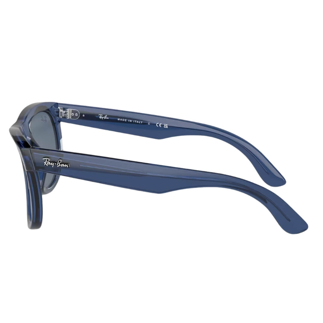Ray-Ban Wayfarer Reverse RBR0502S 67083A - Transparent Navy Blue Frame with Blue Lens Side View