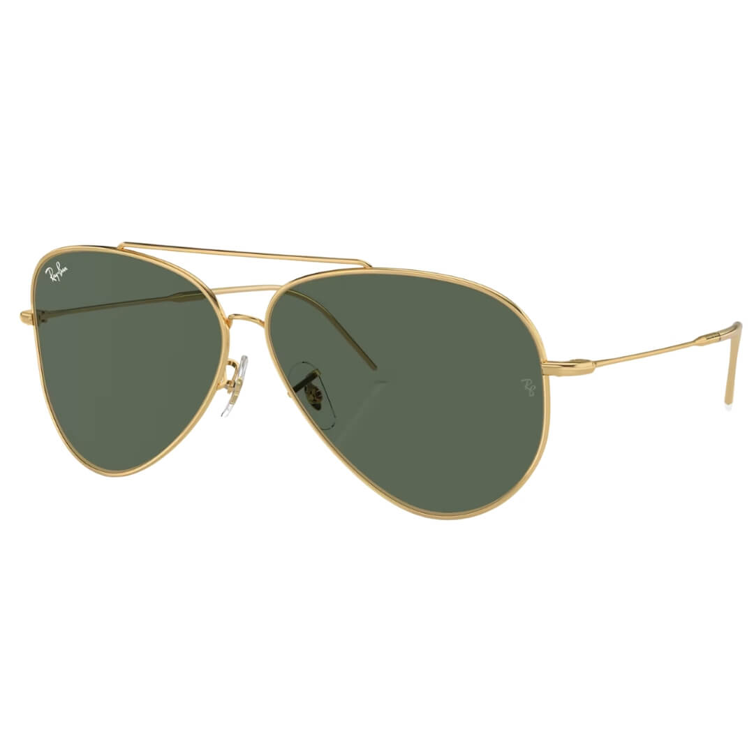 Ray-Ban Aviator Reverse RBR0101S 001/VR - Gold Frame with Green Lens 
