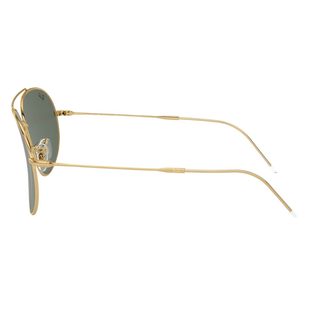 Ray-Ban Aviator Reverse RBR0101S 001/VR - Gold Frame with Green Lens Side View