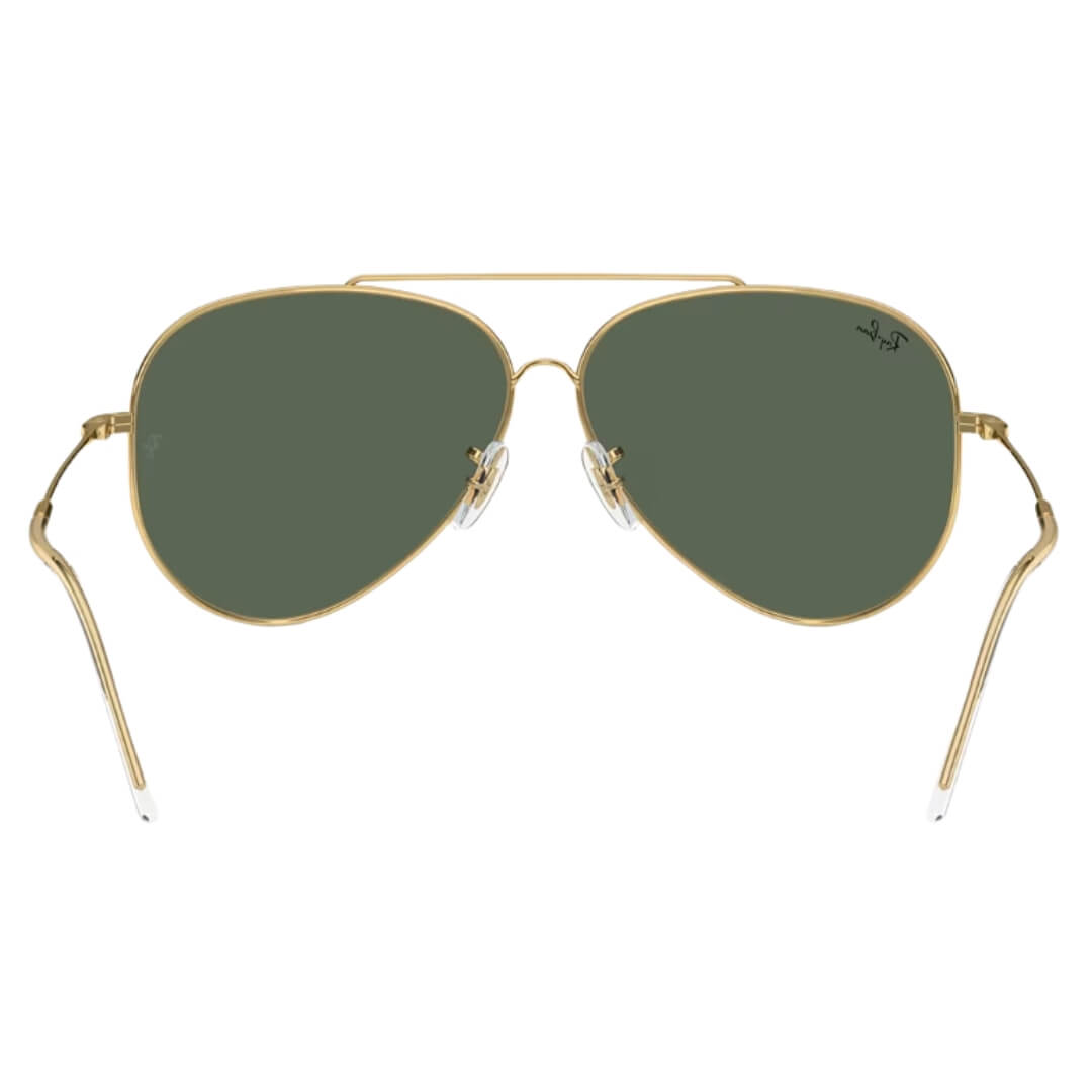 Ray-Ban Aviator Reverse RBR0101S 001/VR - Gold Frame with Green Lens Back View