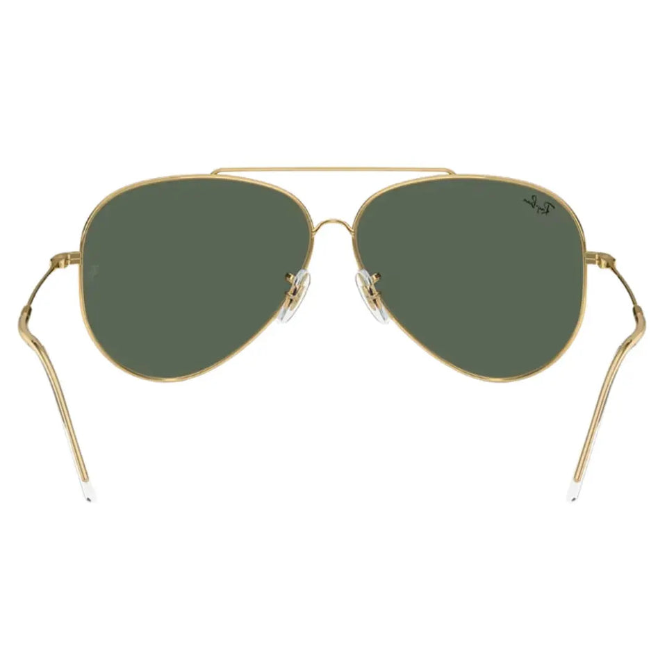 Ray-Ban Aviator Reverse RBR0101S 001/VR - Gold Frame with Green Lens Back View