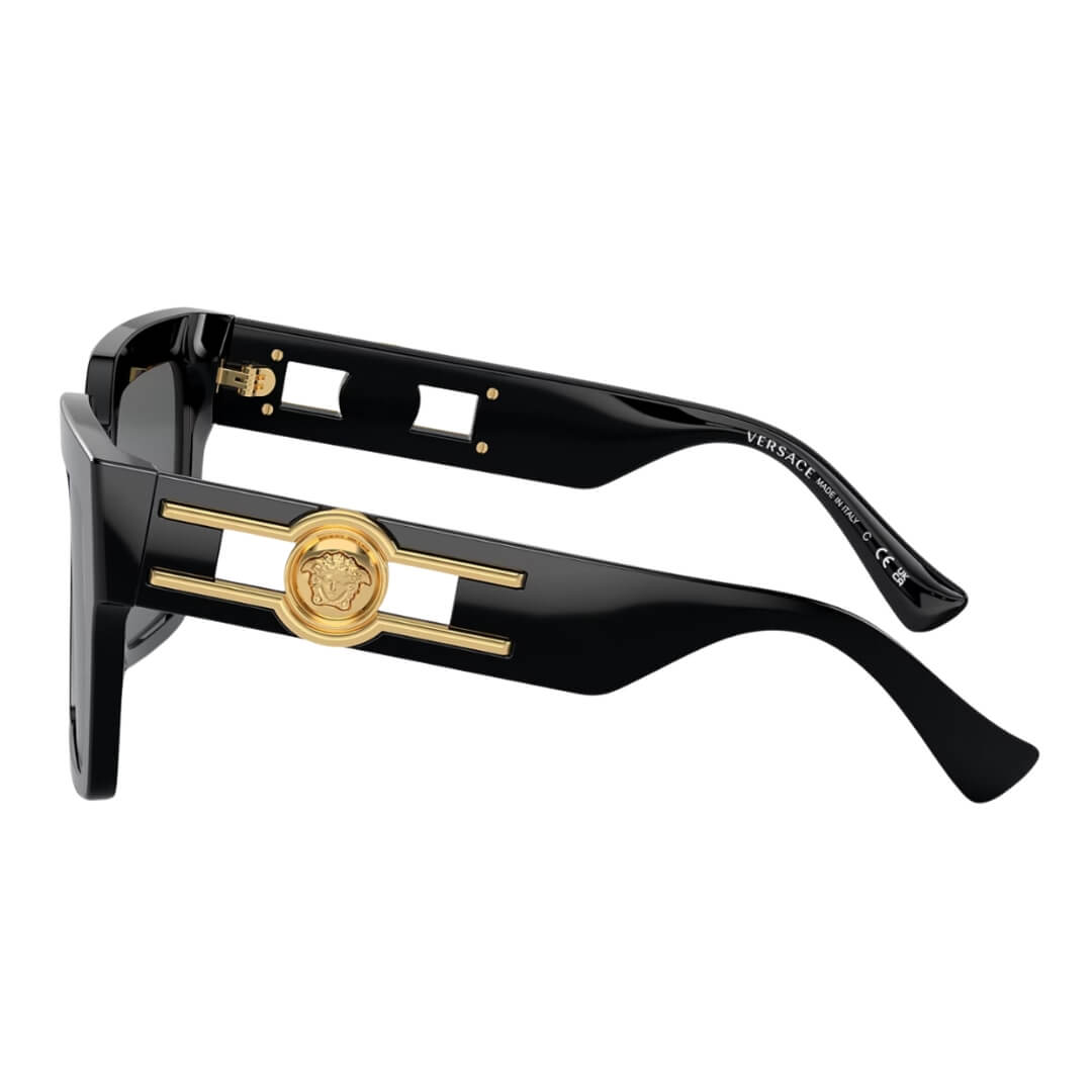 Versace VE4458 GB1/87 - Black Butterfly Frame with Dark Grey Lens Side Frame View