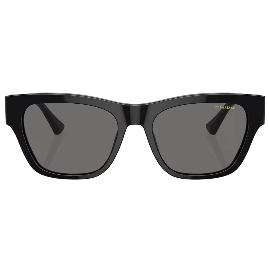 Versace VE4457 GB1/81 - Black Frame with Dark Grey Polarized Lens Front View