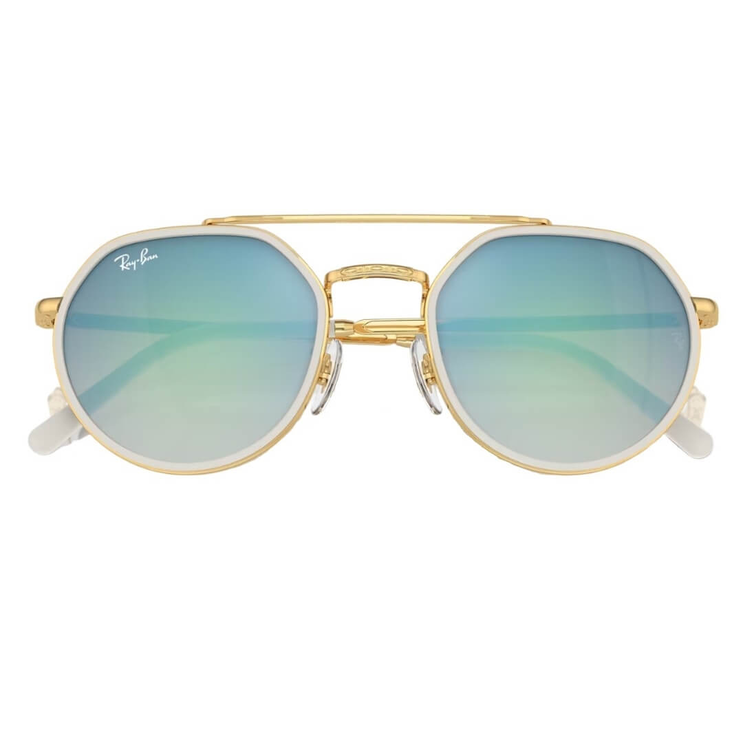 Gold and blue ray bans clearance