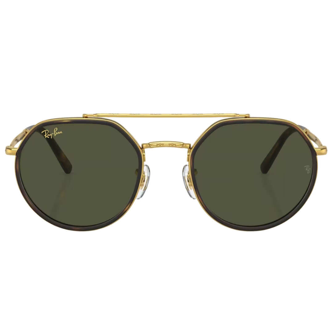 Ray-Ban RB3765 919631 Sunglasses - Legend Gold Frame with Green Lens Front View