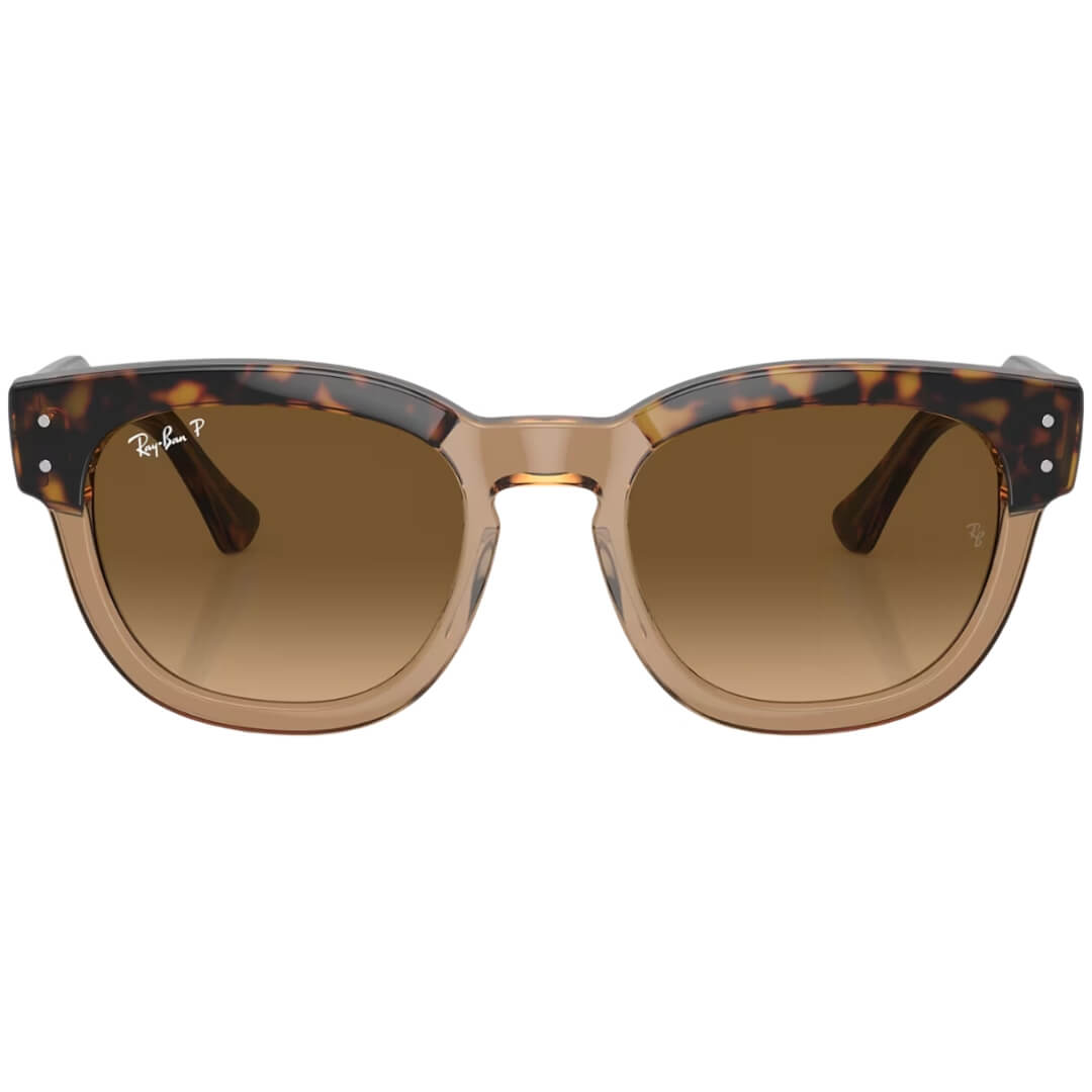 Ray-Ban Mega Hawkeye RB0298S 1292M2 Sunglasses - Havana on Transparent Brown, Brown Lens Front View