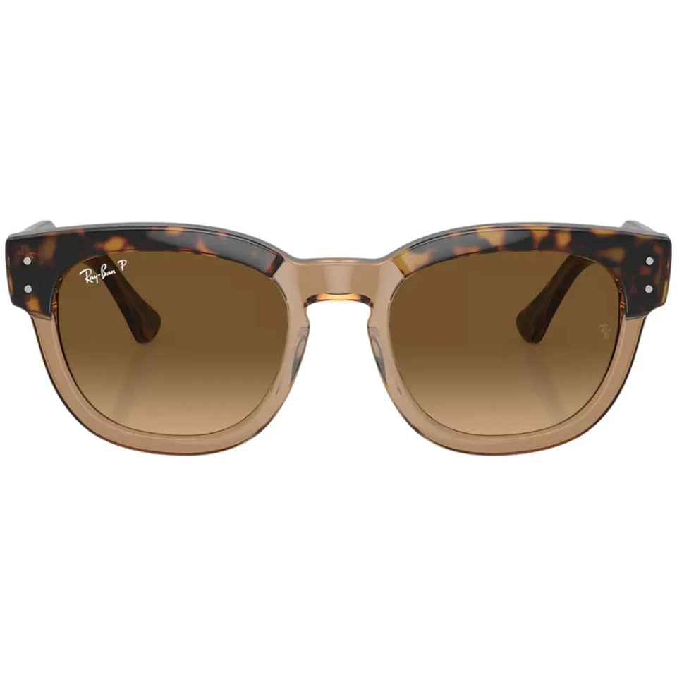 Ray-Ban Mega Hawkeye RB0298S 1292M2 Sunglasses - Havana on Transparent Brown, Brown Lens Front View
