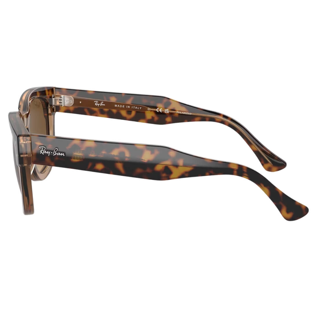 Ray-Ban Mega Hawkeye RB0298S 1292M2 Sunglasses - Havana on Transparent Brown, Brown Lens Frame View