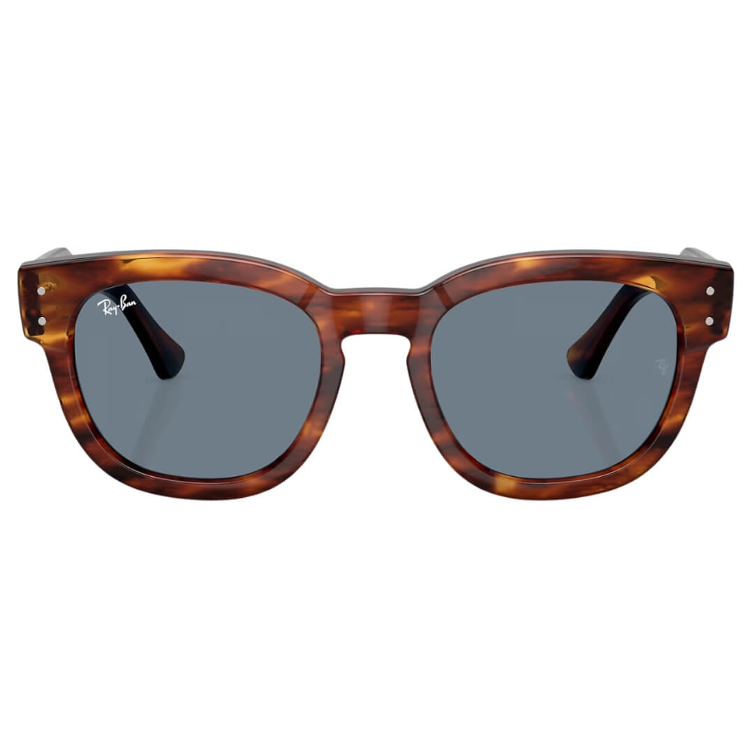 Ray-Ban Mega Hawkeye RB0298S 954/62 Sunglasses - Striped Havana Frame, Blue Lens Front View