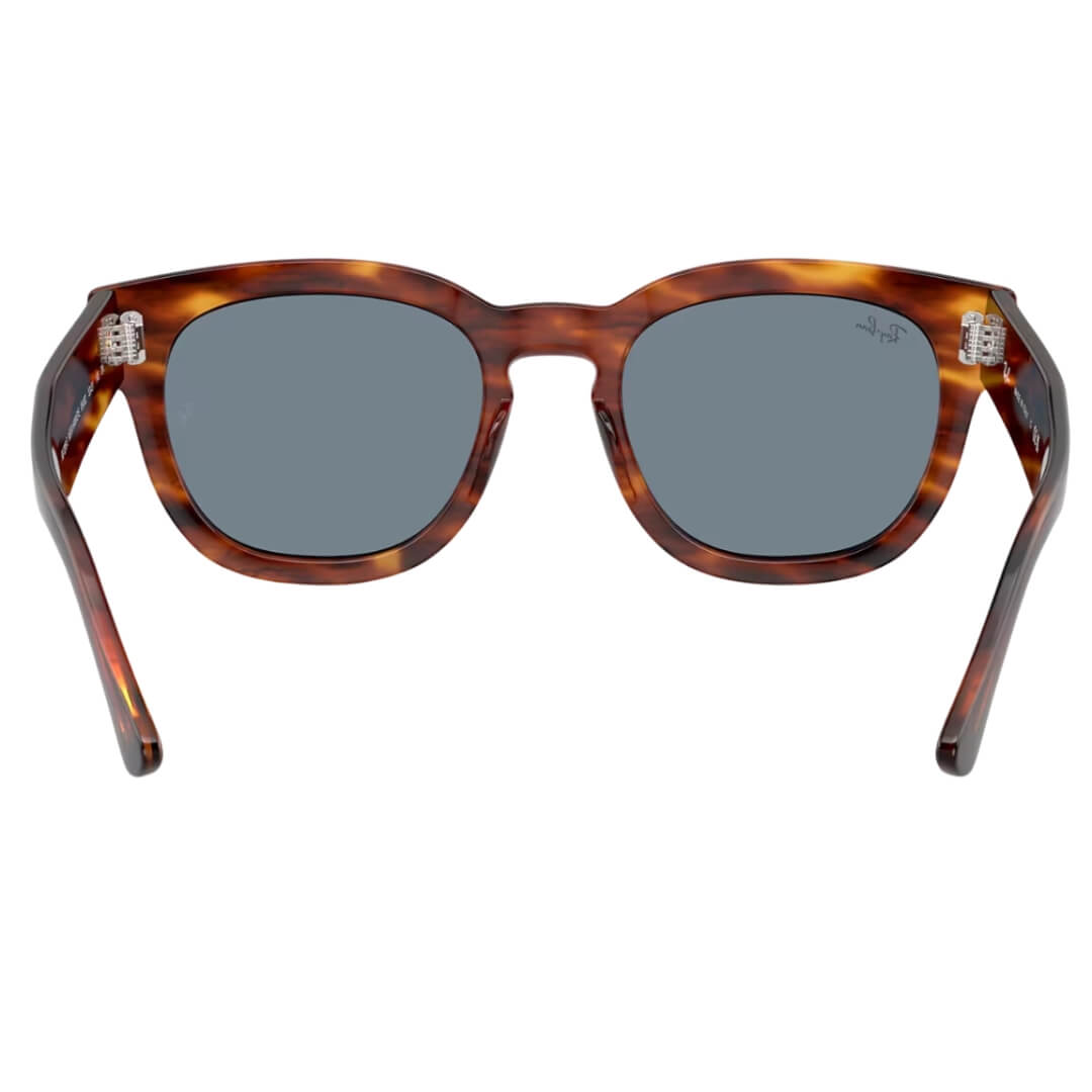 Ray-Ban Mega Hawkeye RB0298S 954/62 Sunglasses - Striped Havana Frame, Blue Lens Back View