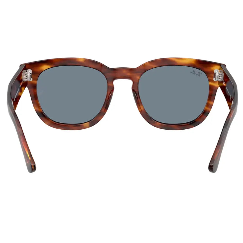 Ray-Ban Mega Hawkeye RB0298S 954/62 Sunglasses - Striped Havana Frame, Blue Lens Back View