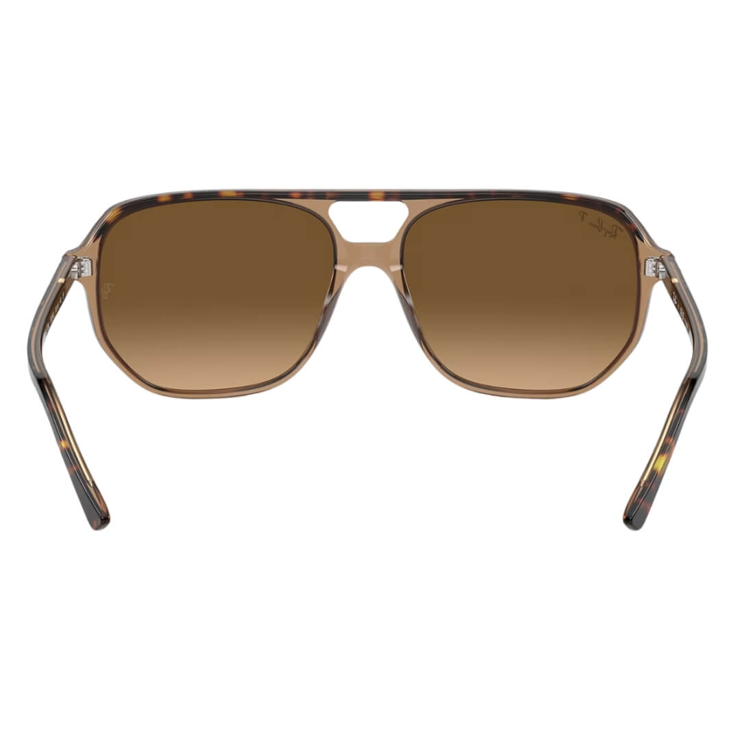 Ray-Ban Bill One RB2205 1292M2 Sunglasses - Havana on Transparent Brown Frame, Polarized Brown Lens Back View