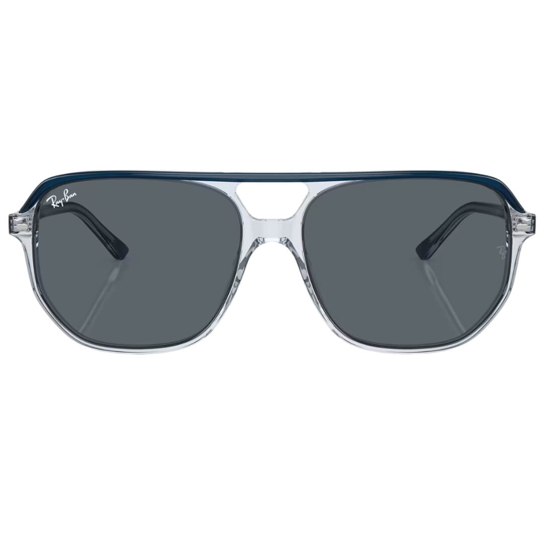 Ray-Ban Bill One RB2205 1397R5 Sunglasses - Blue on Transparent Blue Frame, Azure Lens Front View